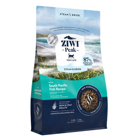 Ziwi Peak Steam-Dried Cat Food – South Pacific Fish Recipe - 4.9lb Bag