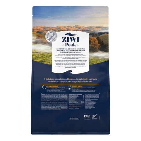 Ziwi Peak Steam-Dried Dog Food - Chicken & Orchard Fruits - 3.3lb Bag