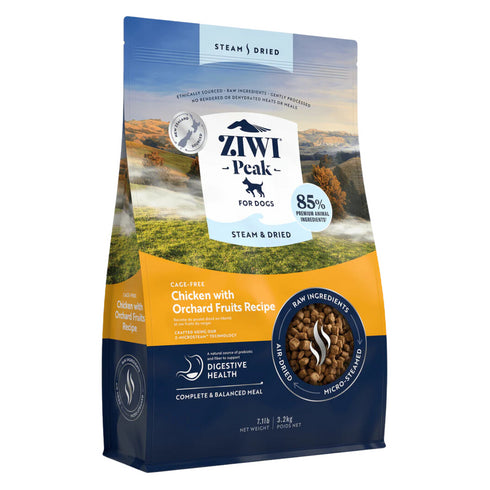 Ziwi Peak Steam-Dried Dog Food - Chicken & Orchard Fruits - 7.1lb Bag