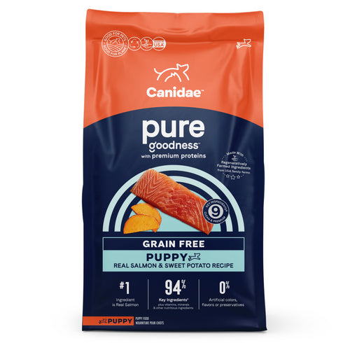Canidae Pure Grain Free Salmon & Sweet Potato Dry Puppy Dog Food 22lb