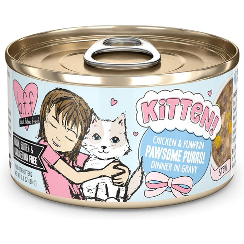 Weruva BFF Kitten Chicken & Pumpkin Pawsome Purrs Wet Cat Food 2.8oz Poudre Pet & Feed Supply