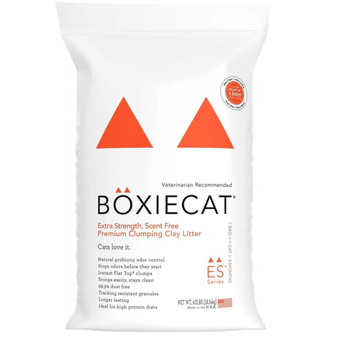 Boxiecat Extra Strength Multi-Cat Clumping Clay Cat Litter 40lb - Poudre Pet & Feed Supply