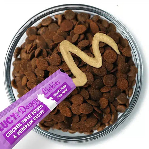 Lucy Pet Doggy Lickies Chicken Sweet Potato & Pumpkin Dog Treats 8Pk 4oz - Poudre Pet & Feed Supply 3