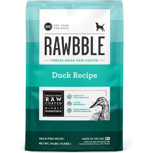 Bixbi Rawbble Duck Dry Dog Food 24lb - Poudre Pet & Feed Supply