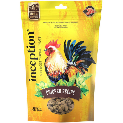 Inception Chicken Flavored Soft & Chewy Dog Treats, 4-oz bag