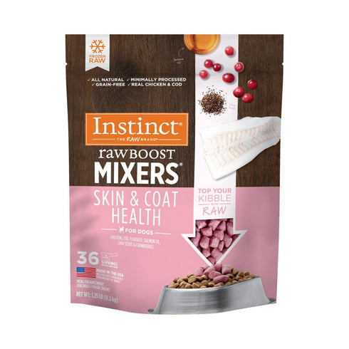Nature's Variety Instinct Frozen RawBoost Mixers Skin & Coat Raw Dog Food 1.25lb - Poudre Pet & Feed Supply
