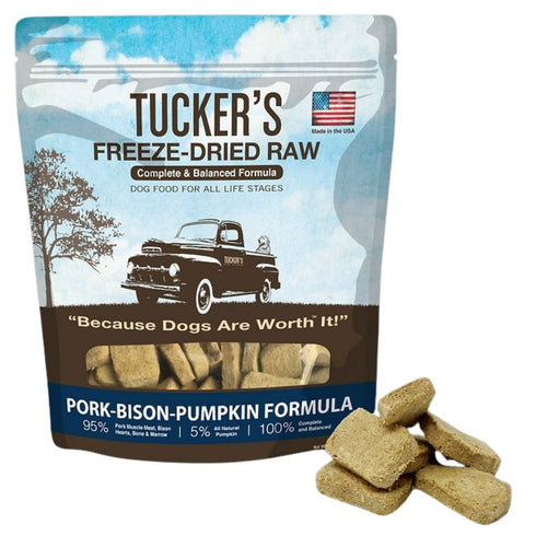 Tucker's Freeze Dried Pork Bison Pumpkin Raw Dog Food 14oz - Poudre Pet & Feed Supply