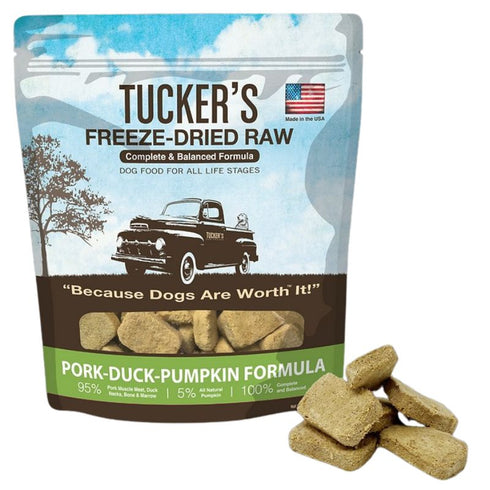 Tucker's Freeze Dried Pork Duck Pumpkin Raw Dog Food 14oz - Poudre Pet & Feed Supply