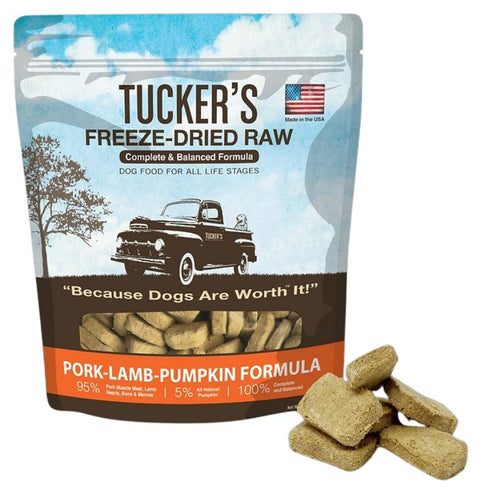 Tucker's Freeze Dried Pork Lamb Pumpkin Raw Dog Food 14oz - Poudre Pet & Feed Supply