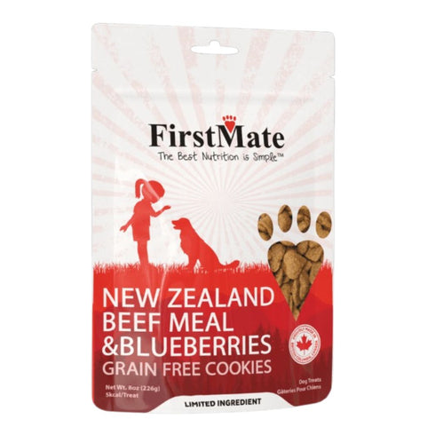 First Mate Grain Free Beef Meal & Blueberries Dog Treats 8oz - Poudre Pet & Feed Supply