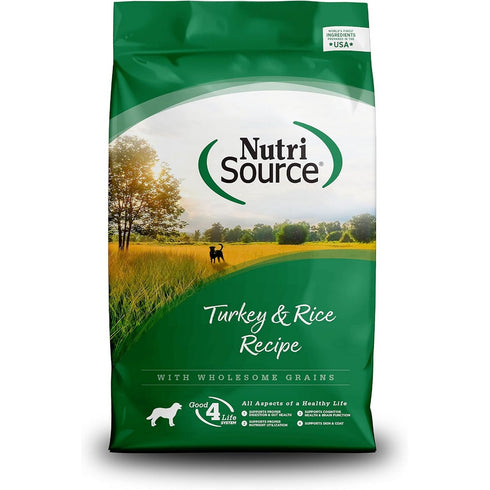 NutriSource Turkey & Rice Healthy Dry Dog Food 4lb - Poudre Pet & Feed Supply