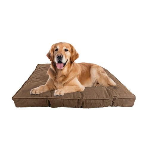 Ethical Pet Sleep Zone Luxe Faux Sued Pillow 38" Chocolate - Poudre Pet & Feed Supply 2