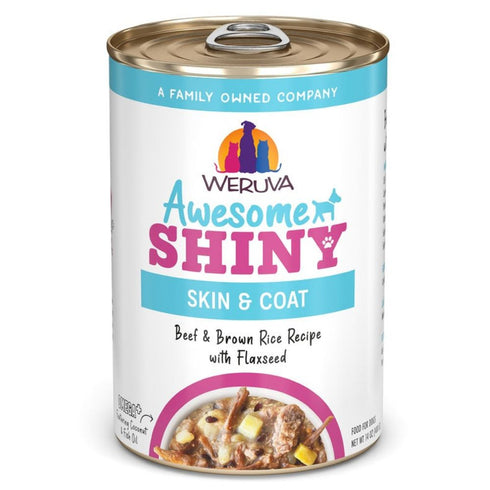 Weruva Awesome Shiny Beef & Brown Rice Flaxseed Wet Dog Food 14oz