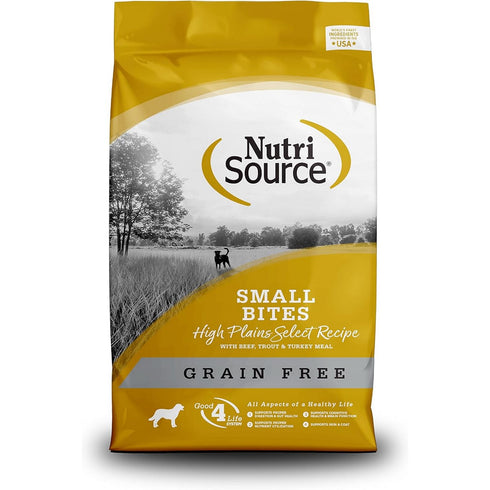 NutriSource Small Bites High Plains Select Grain Free Dry Dog Food 4lb - Poudre Pet & Feed Supply
