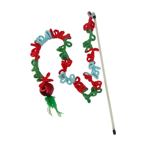 Kong Holiday Teaser Loopz Wand Cat Toy - Poudre Pet & Feed Supply 2