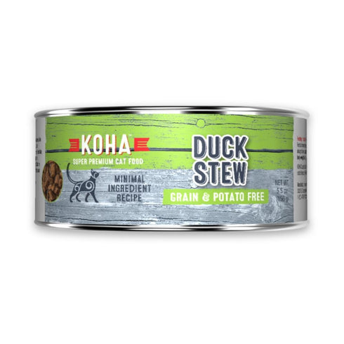 Koha Minimal Ingredient Duck Stew Wet Cat Food 5.5oz - Poudre Pet & Feed Supply