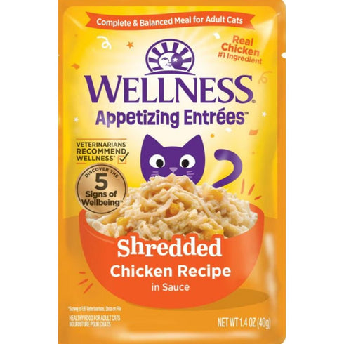 Wellness Appetizing Entrees Shredded Chicken Cat Food 1.4oz Pouch - Poudre Pet & Feed Supply