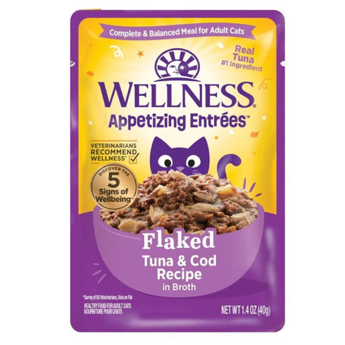 Wellness Appetizing Entrees Flaked Tuna & Cod Wet Cat Food 1.4oz - Poudre Pet & Feed Supply