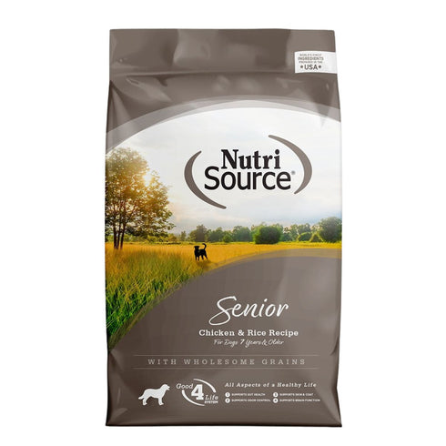 NutriSource Senior Chicken Rice Healthy Dry Dog Food 4lb - Poudre Pet & Feed Supply