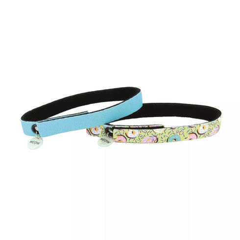 Coastal ElastaCat FlexFit Cat Collar 2Pk Donuts and Blue - Poudre Pet & Feed Supply
