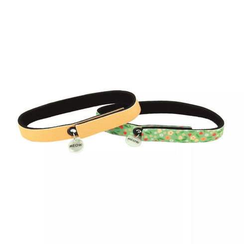 Coastal ElastaCat FlexFit Cat Collar 2Pk Flowers and Orange - Poudre Pet & Feed Supply