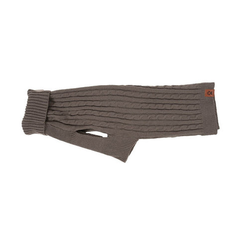 Shedrow K9 Brentwood Cable Knit Dog Sweater Plus XL Grey - Poudre Pet & Feed Supply