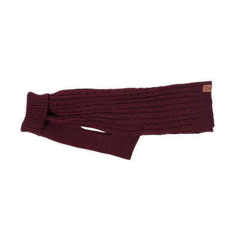 Shedrow K9 Brentwood Cable Knit Dog Sweater Plus M Wine Tasting - Poudre Pet & Feed Supply