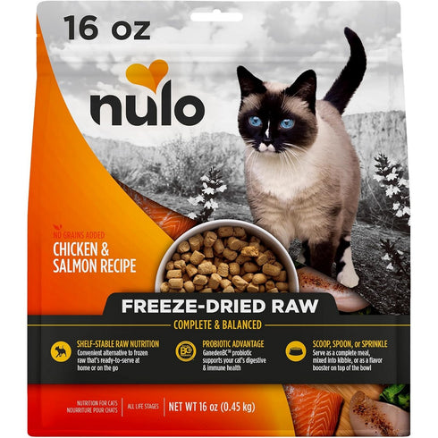 Nulo Freeze-Dried Raw Chicken & Salmon Cat Food 16oz - Poudre Pet & Feed Supply