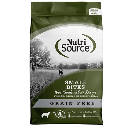 NutriSource Small Bites Woodlands Grain Free Dry Dog Food 12lb - Poudre Pet & Feed Supply