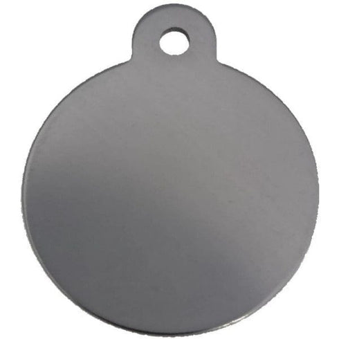Pet Tag Circle Large Pewter - Poudre Pet & Feed Supply
