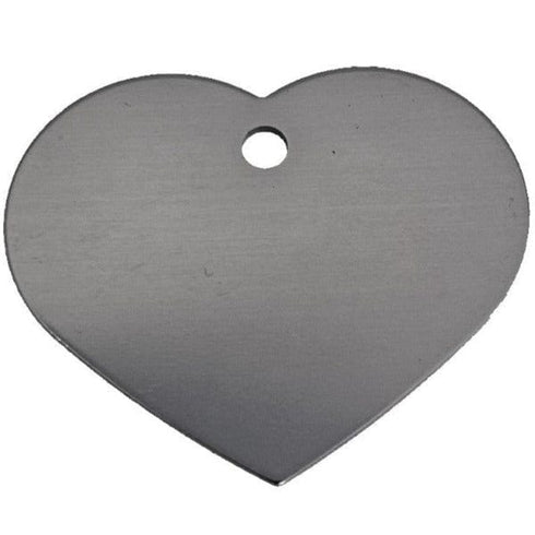 Pet Tag Heart Small Pewter - Poudre Pet & Feed Supply