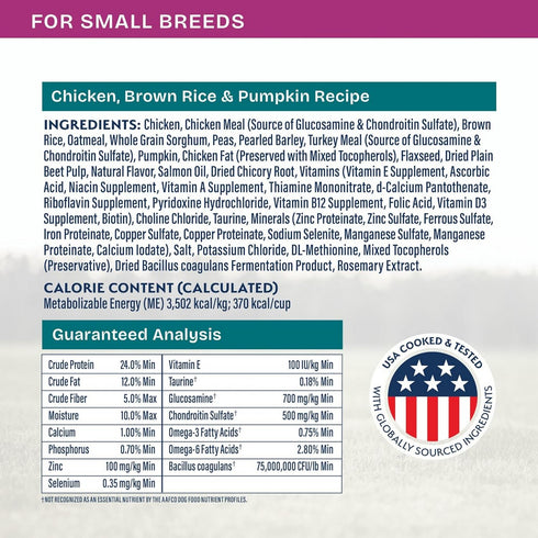 Natural Balance Health Protection Small Breed Chicken Rice & Pumpkin Dry Dog Food 4lb - Poudre Pet & Feed Supply 6