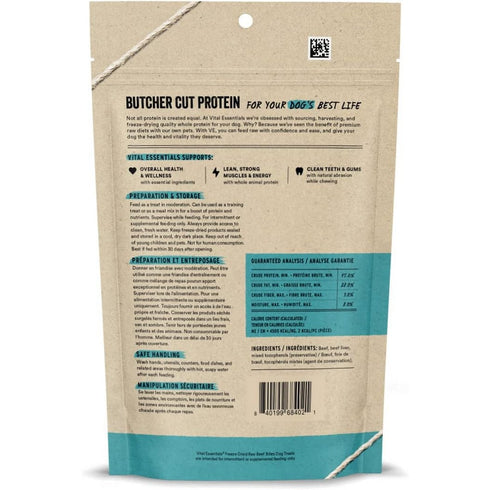 Vital Essentials Freeze Dried Beef Bites Raw Dog Treats 2.5oz - Poudre Pet & Feed Supply 2
