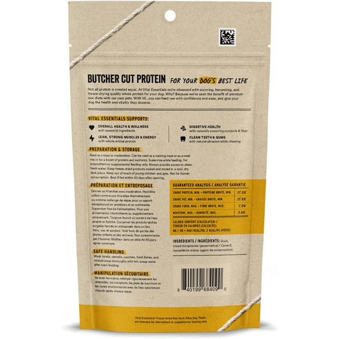 Vital Essentials Freeze Dried Raw Duck Bites Dog Treats 2oz - Poudre Pet & Feed Supply 2