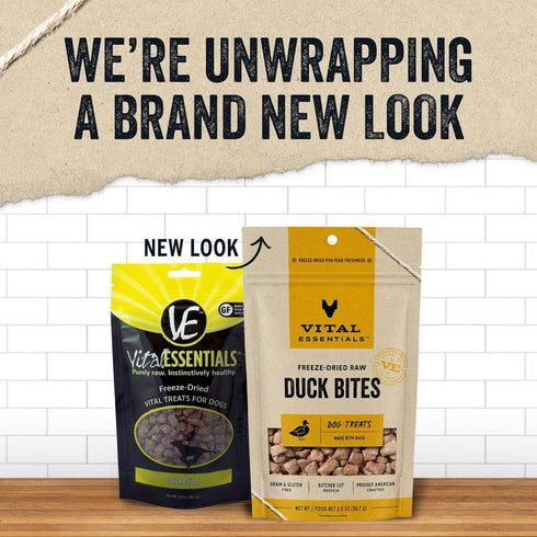 Vital Essentials Freeze Dried Raw Duck Bites Dog Treats 2oz - Poudre Pet & Feed Supply 3