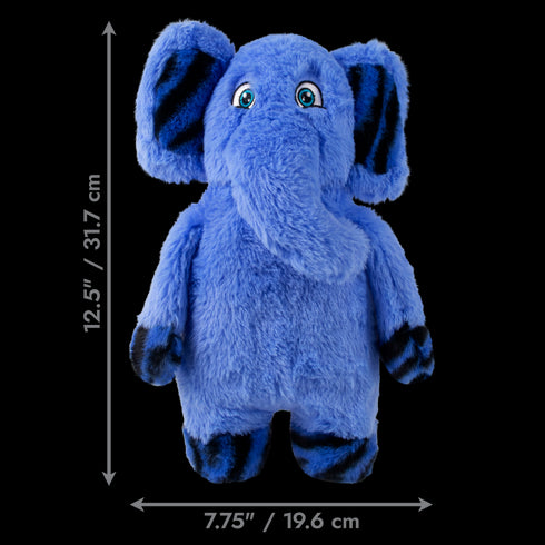 KONG Jungle Jamz Elephant Plush Dog Toy M/L Blue - Poudre Pet & Feed Supply 4