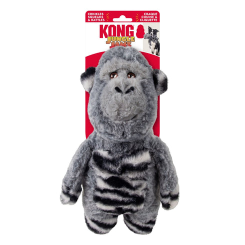 KONG Jungle Jamz Gorilla Plush Dog Toy M/L Gray - Poudre Pet & Feed Supply 3