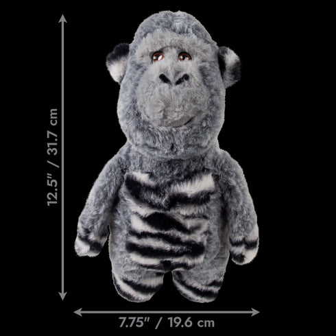 KONG Jungle Jamz Gorilla Plush Dog Toy M/L Gray - Poudre Pet & Feed Supply 4