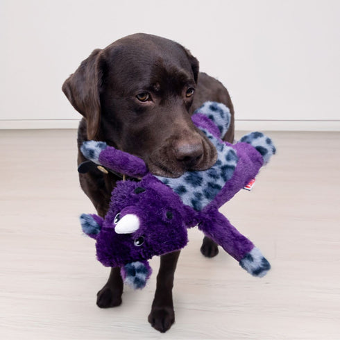 KONG Jungle Jamz Rhino Plush Dog Toy M/L Purple - Poudre Pet & Feed Supply 2