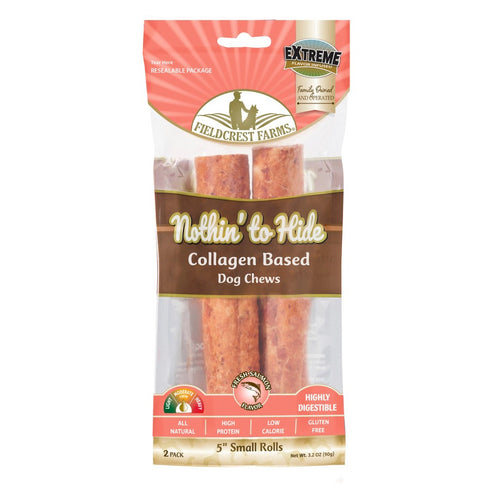 Fieldcrest Farms Nothin' to Hide Collagen Roll Dog Chew Salmon Small 2 Pk - Poudre Pet & Feed Supply