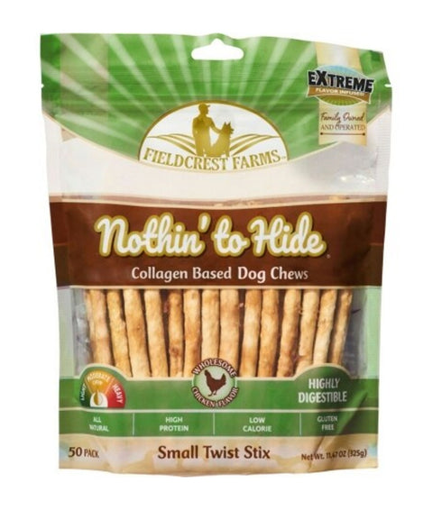 Fieldcrest Farms Nothin' To Hide Twist Stix Dog Treat Chicken 10 Pk - Poudre Pet & Feed Supply