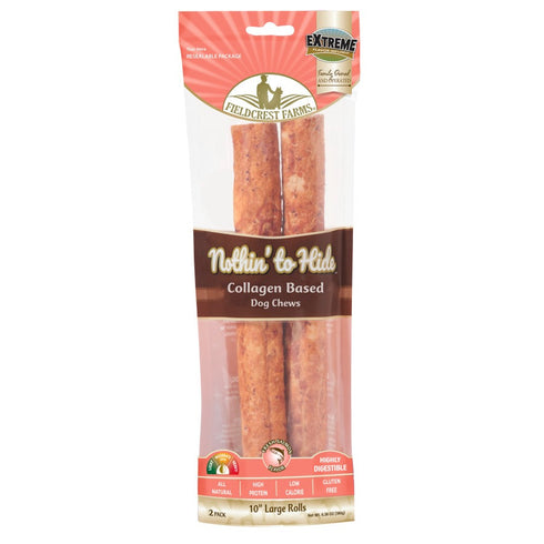 Fieldcrest Farms Nothin' to Hide Collagen Roll Dog Chew Large 2 Pk - Poudre Pet & Feed Supply