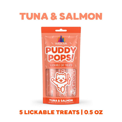 Weruva Puddy Pops Lickable Tuna & Salmon Cat Treats 5 Pack