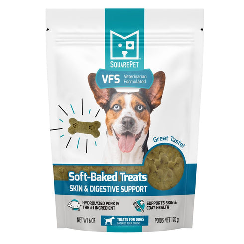 Square Pet VFS Skin & Digestive Support Soft-Baked Dog Treats 6oz - Poudre Pet & Feed Supply