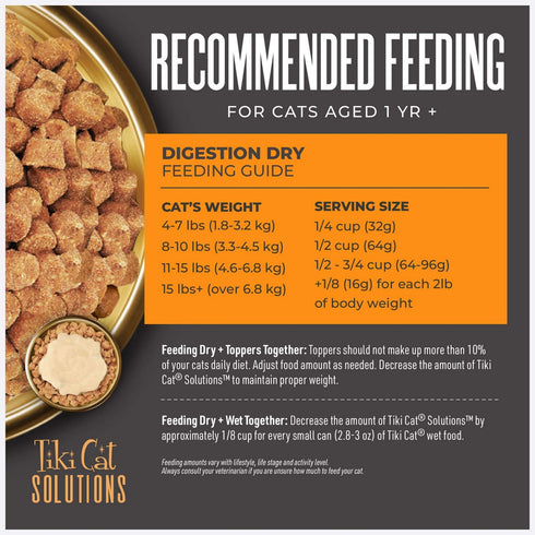 Tiki Cat Solutions Digestion Lamb & Egg Dry Cat Food 2.8lb - Poudre Pet & Feed Supply 5