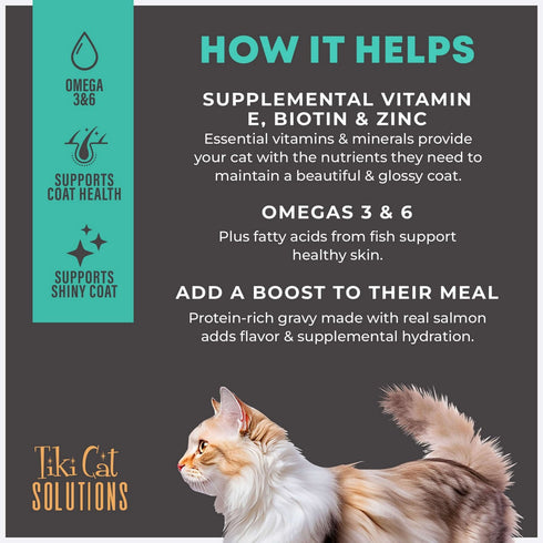 Tiki Cat Solutions Skin & Coat Salmon Herring Dry Cat Food 2.8lb - Poudre Pet & Feed Supply 4