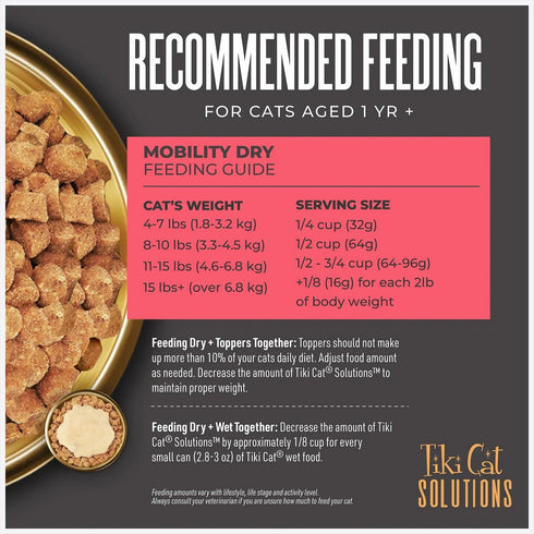 Tiki Cat Solutions Mobility Baked Kibble Chicken Turkey Dry Cat Food 2.8lb - Poudre Pet & Feed Supply 5