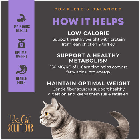 Tiki Cat Solutions Light Turkey Dry Cat Food 2.8lb - Poudre Pet & Feed Supply 5