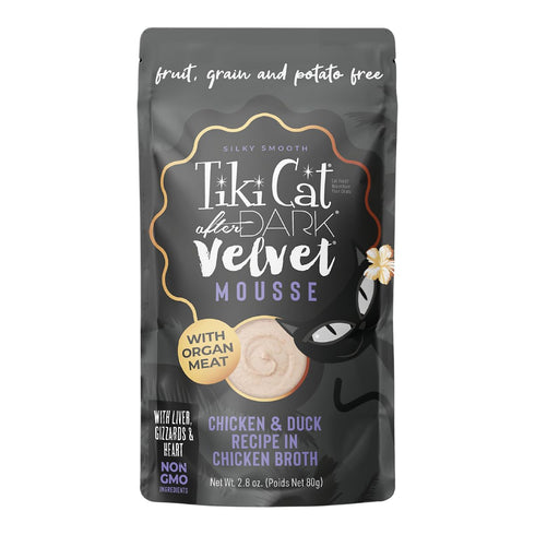 Tiki Cat After Dark Velvet Mousse Chicken Duck Wet Cat Food 2.8oz - Poudre Pet & Feed Supply
