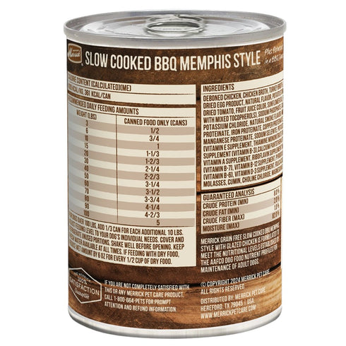 Merrick Slow-Cooked BBQ Memphis Style with Glazed Chicken Wet Dog Food 12oz - Poudre Pet & Feed Supply 2